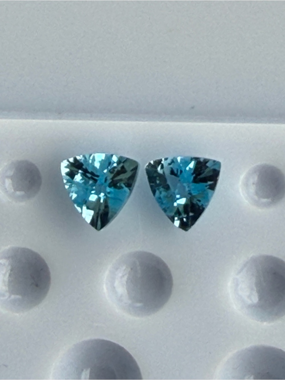 Blue Trillion-Cut Gemstone .97 carats